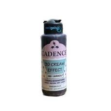 Akril boya Cadence 3D Cream Effect Paint 359, krem effekti ilə, Qara Tut, 120 ml