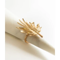 Кольцо для салфеток Hom-me Лист 102993, цинк, радиус 6 см, золотистое Кольцо для салфеток Hom-me Лист 102993, цинк, радиус 6 см, золотистое