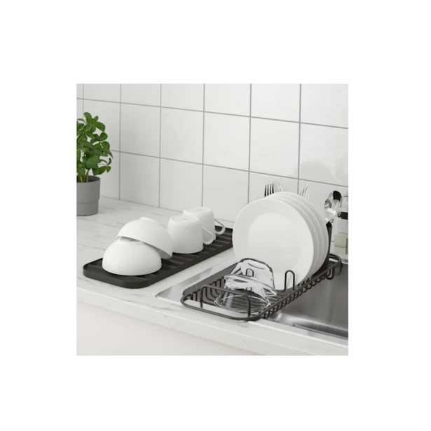 Поддон для сушки посуды IKEA Lillhavet 17.4x47.8x14 см, полипропилен/сталь, 1 шт, черный Поддон для сушки посуды IKEA Lillhavet 17.4x47.8x14 см, полипропилен/сталь, 1 шт, черный