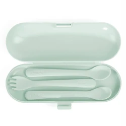 Qaşıq və çəngəl dəsti Miniland Besteckset Picneat Mint, 4 əd, polipropilen