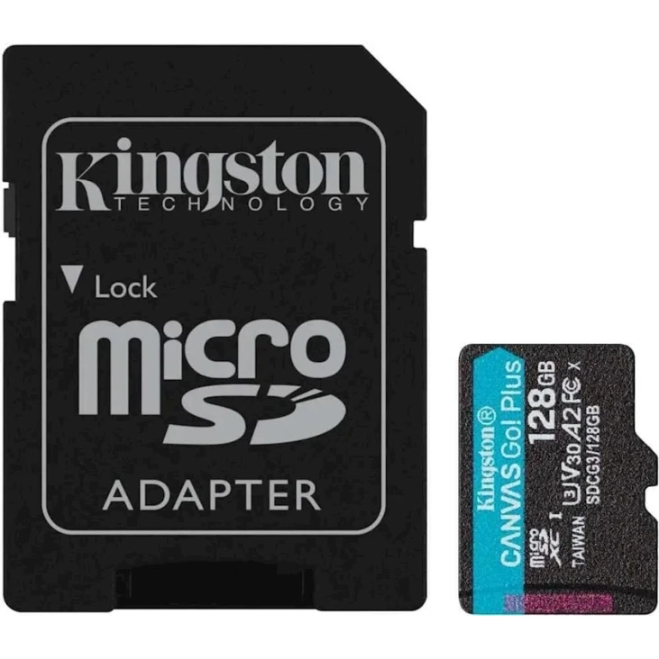 Карта памяти Kingston Canvas Go Plus 128GB microSDXC (SDCG3) Карта памяти Kingston Canvas Go Plus 128GB microSDXC (SDCG3)