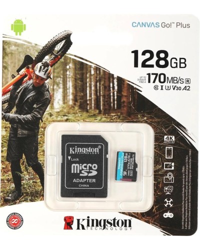Yaddaş kartı Kingston Canvas Go Plus 128GB microSDXC (SDCG3)