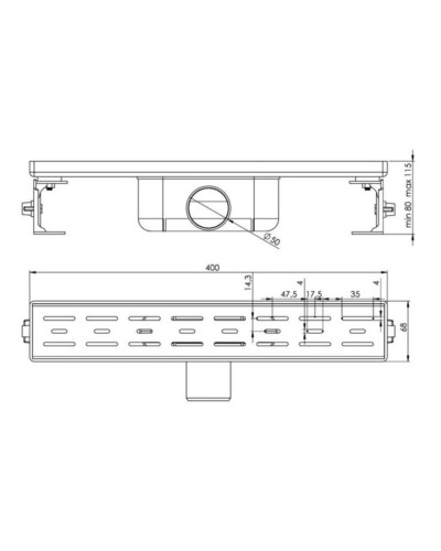 Yerüstü trap GPD DKN03 40 sm Metallic