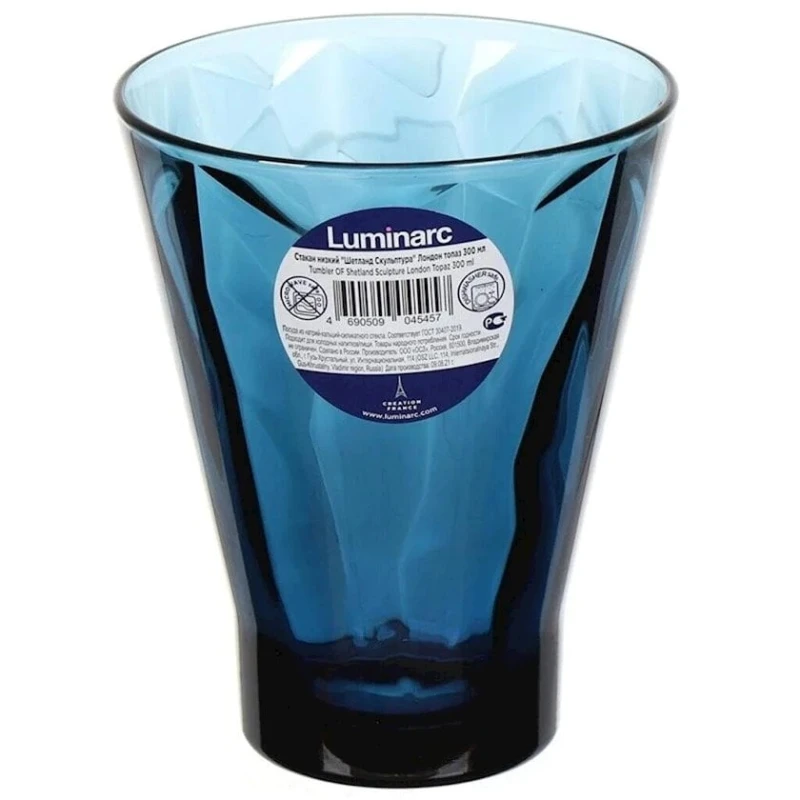 Набор стаканов Luminarc Shetland Sculptur London Topaz стекло, голубой, 6 шт, 300 мл Набор стаканов Luminarc Shetland Sculptur London Topaz стекло, голубой, 6 шт, 300 мл