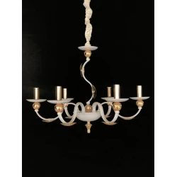 Люстра подвесная Şəms Aydınlatma 85039-6, 6xE14, белая/золотистая - 88177-6 WT