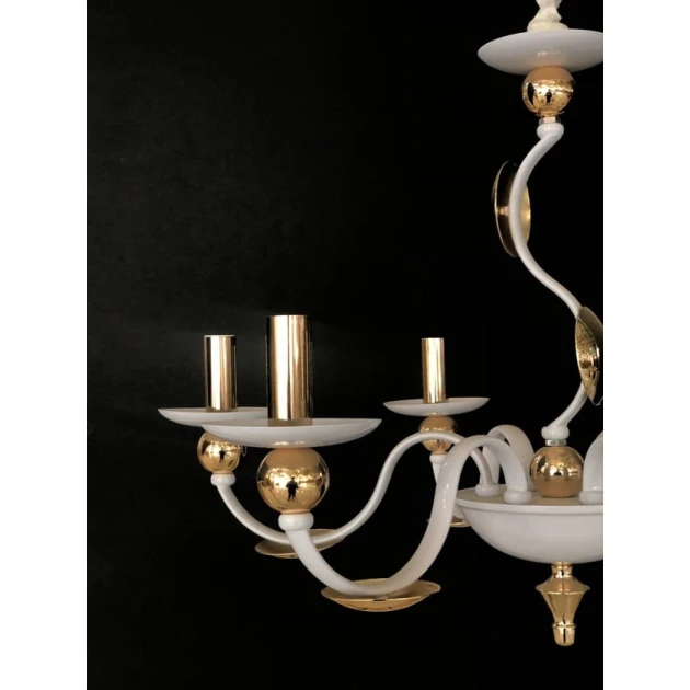 Люстра подвесная Şəms Aydınlatma 85039-6, 6xE14, белая/золотистая - 88177-6 WT