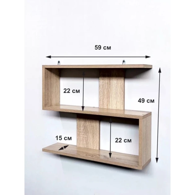 Divar rəfi Art Mebel 113, laminat, 59х49х20 sm, sonoma