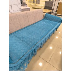 Çexol divan üçün MiraNova LQ-089, məxmər, göy