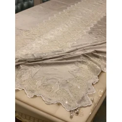 Скатерть MiraNova FS-038, велюр, 180x270 см