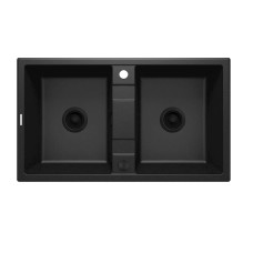 Mətbəx çanağı Deante Eridan G203, qranit, qara, 86x50x22 sm