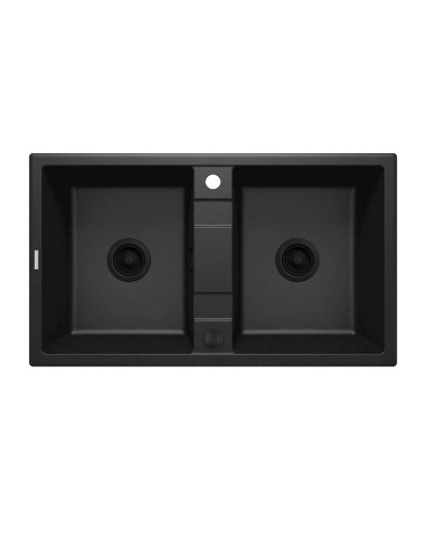 Mətbəx çanağı Deante Eridan G203, qranit, qara, 86x50x22 sm