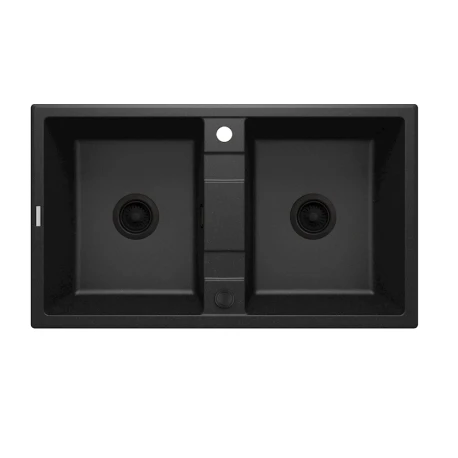 Кухонная мойка Deante Eridan G203, гранит, черная, 86x50x22 см