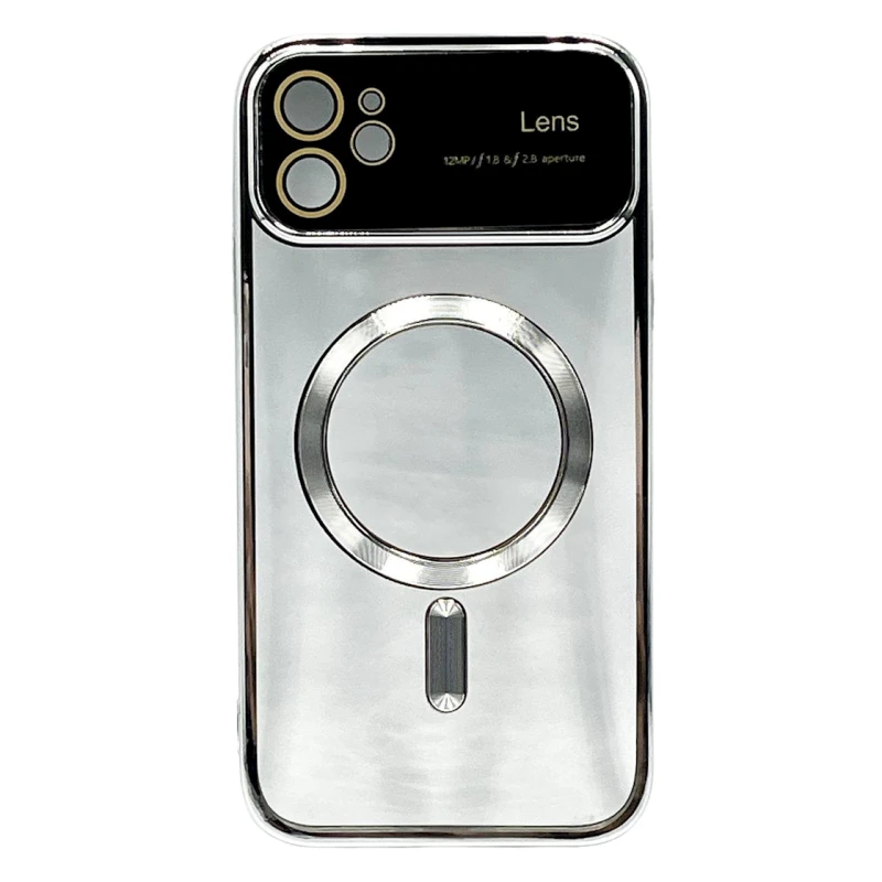 Чехол Auto Focus Magsafe для Apple iPhone 11 Transparent Silver