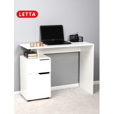 Yazı masası Letta White, 73х33х62 sm, LDSP, ağ