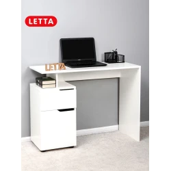 Письменный стол Letta White, 73х33х62 см, ЛДСП, белый