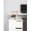 Письменный стол Letta White, 73х33х62 см, ЛДСП, белый Письменный стол Letta White, 73х33х62 см, ЛДСП, белый