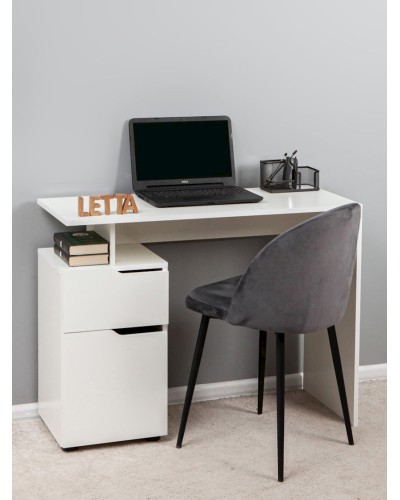 Yazı masası Letta White, 73х33х62 sm, LDSP, ağ