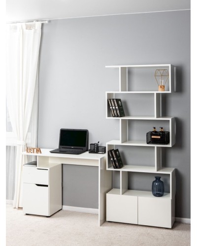 Yazı masası Letta White, 73х33х62 sm, LDSP, ağ