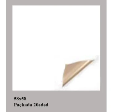 Qablaşdırma kağızı, ağ, 58x58 sm, 20 əd