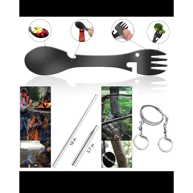 Səyahət və kempinq üçün dəst F35-ag-222, qara, 17x10x4 sm