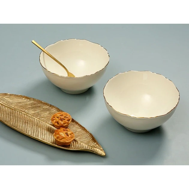 Kasa Porland Tide Altin Yaldiz, farfor, ağ, 16 sm