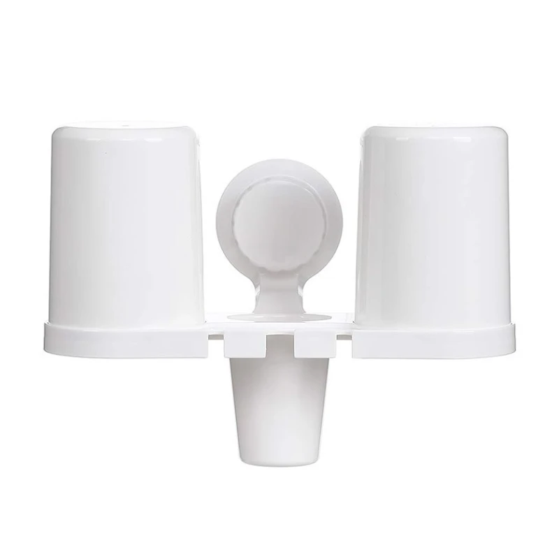 Держатель для зубных щеток и зубной пасты Miniso Simple Tooth Cleaning Set With Suction Cup 2 Cups Держатель для зубных щеток и зубной пасты Miniso Simple Tooth Cleaning Set With Suction Cup 2 Cups