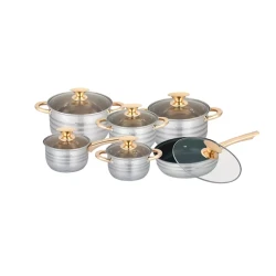 Набор посуды Kaisa Villa KV-6618, нержавеющая сталь, 12 предметов