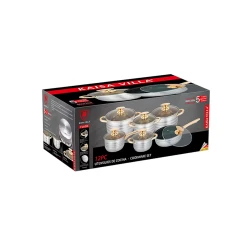 Набор посуды Kaisa Villa KV-6618, нержавеющая сталь, 12 предметов