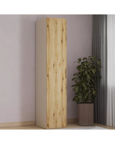 Şkaf Art Mebel 24, laminat, bej/qəhvəyi, 210x50x45 sm