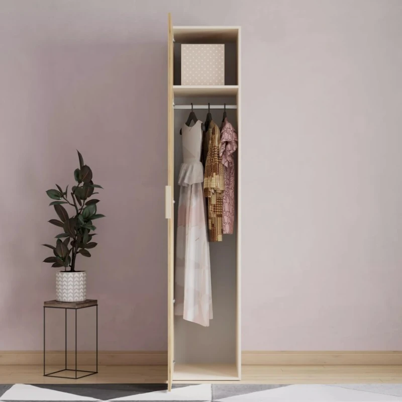 Шкаф Art Mebel 24, ламинат, бежевый/коричневый, 210x50x45 см Шкаф Art Mebel 24, ламинат, бежевый/коричневый, 210x50x45 см