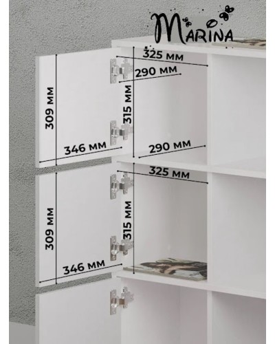 Tumba Marina 3563_M25TumChilWh, LDSP, 102.4x29.3x70 sm, ağ