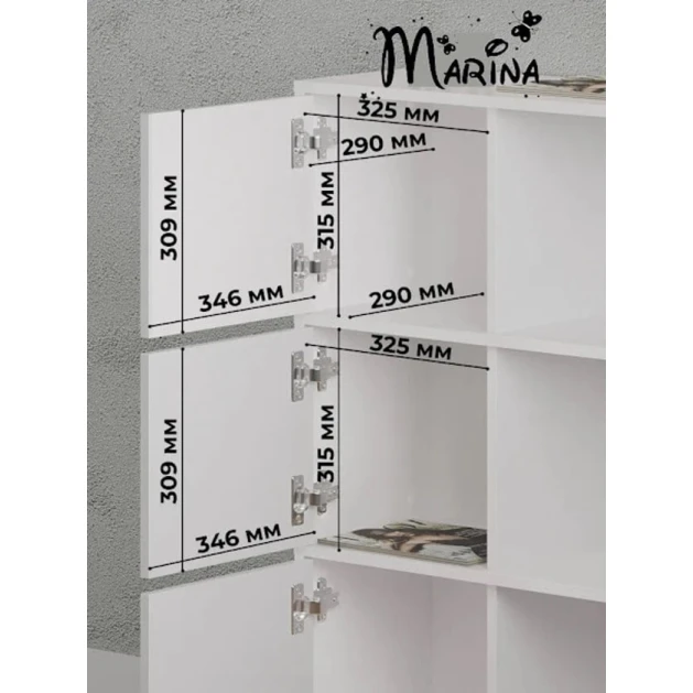 Тумба Marina 3563_M25TumChilWh, ЛДСП, 102.4x29.3x70 см, белая Тумба Marina 3563_M25TumChilWh, ЛДСП, 102.4x29.3x70 см, белая