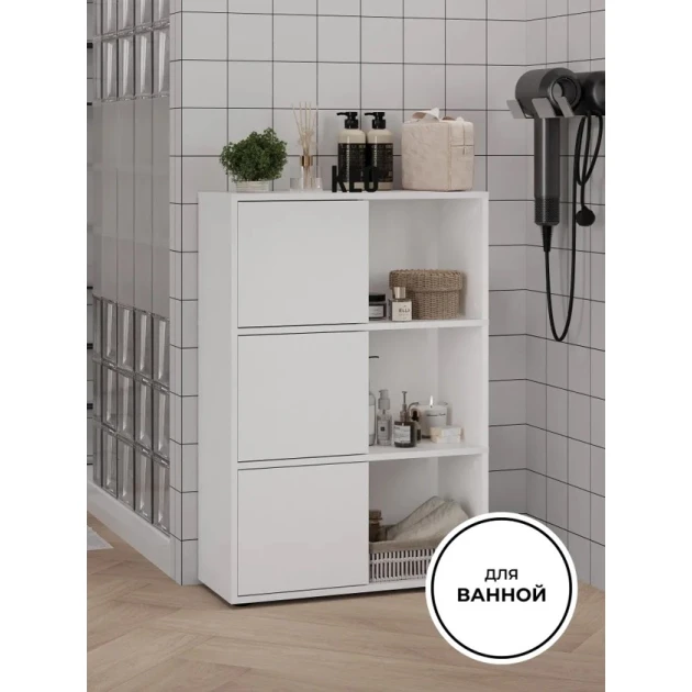 Тумба Marina 3563_M25TumChilWh, ЛДСП, 102.4x29.3x70 см, белая Тумба Marina 3563_M25TumChilWh, ЛДСП, 102.4x29.3x70 см, белая