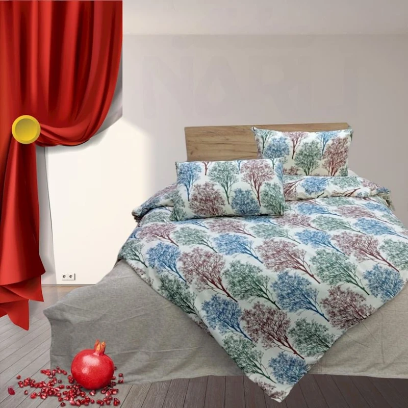 Комплект постельного белья Narlı 001102, пододеяльник 200x220 см, простыня 220x240 см, наволочка 50х70 см (2 шт), двуспальный, разноцветный Комплект постельного белья Narlı 001102, пододеяльник 200x220 см, простыня 220x240 см, наволочка 50х70 см (2 шт), двуспальный, разноцветный