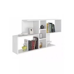 Настенная полка Art Mebel 147, ламинат, 60х120х20 см, белая Настенная полка Art Mebel 147, ламинат, 60х120х20 см, белая