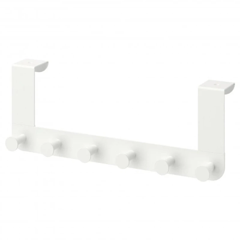 Вешалка IKEA Enudden, 35x13x4 см, 5 крючков, пластик/сталь, белый Вешалка IKEA Enudden, 35x13x4 см, 5 крючков, пластик/сталь, белый