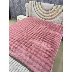 Pled-örtük MiraNova LQ-097, 210×230 sm, bambuk, çəhrayı