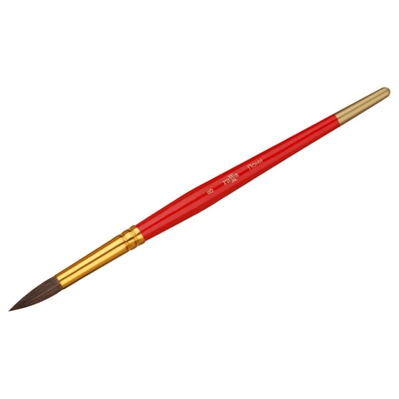 Кисти художественные Гамма Кисть Пони №8, дерево, волос пони, круглый, 1 шт, 22x1x1 см, 12 г Кисти художественные Гамма Кисть Пони №8, дерево, волос пони, круглый, 1 шт, 22x1x1 см, 12 г