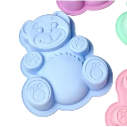 Keks üçün forma vm167 Ayıcıq, silikon, 24x28 sm, mavi