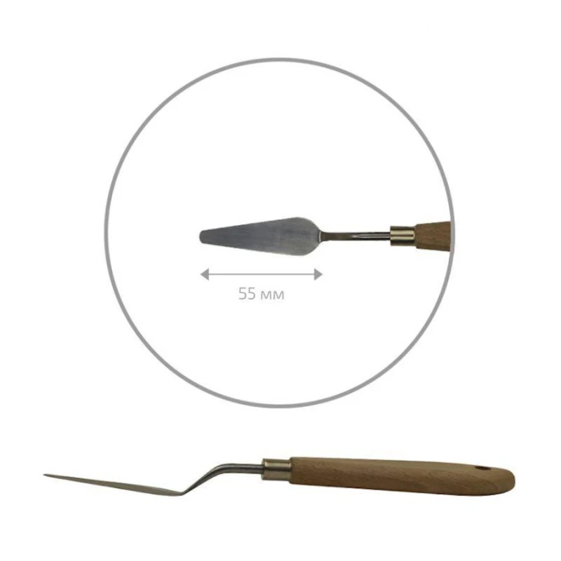 Мастихин Rosa Studio 11906, нержавеющая сталь/дерево, капля, 5.5 см Мастихин Rosa Studio 11906, нержавеющая сталь/дерево, капля, 5.5 см