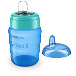 Поильник с трубочкой Philips AVENT SCF553/05, полипропилен/силикон, голубой, 260 мл, 9+ мес