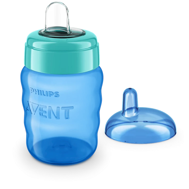 Поильник с трубочкой Philips AVENT SCF553/05, полипропилен/силикон, голубой, 260 мл, 9+ мес