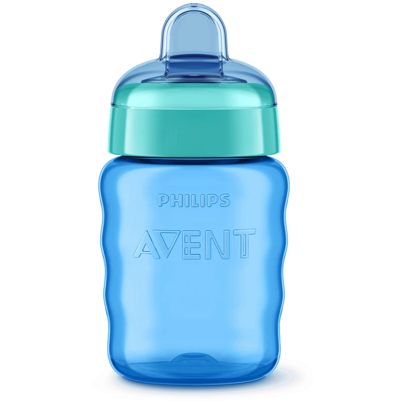 Поильник с трубочкой Philips AVENT SCF553/05, полипропилен/силикон, голубой, 260 мл, 9+ мес