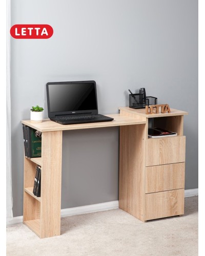 Kompüter masası Letta LDSP, bej, 72.5х45х104 sm