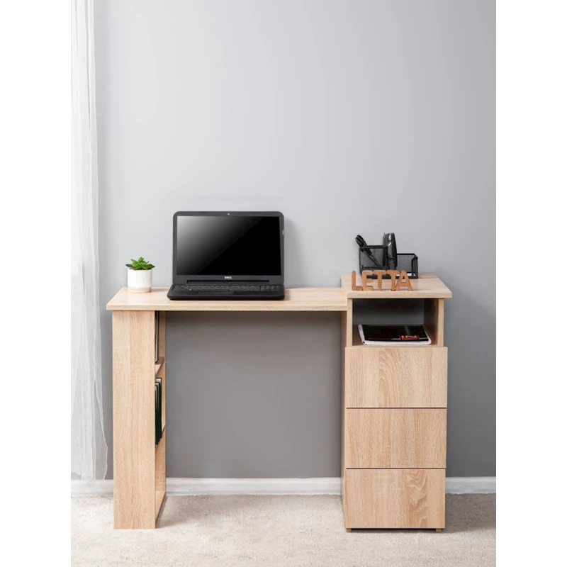 Kompüter masası Letta LDSP, bej, 72.5х45х104 sm