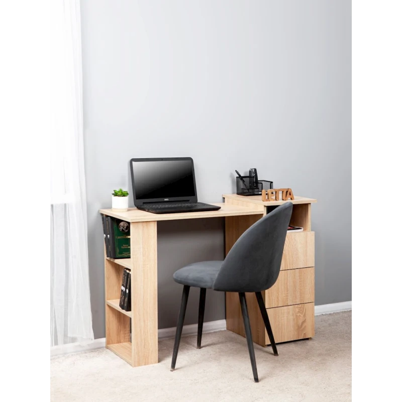 Kompüter masası Letta LDSP, bej, 72.5х45х104 sm