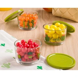 Konteyner dəsti Limon Kitchenware OP-TV55 şüşə, 3 əd, 6x8.5 sm, 190 ml Konteyner dəsti Limon Kitchenware OP-TV55 şüşə, 3 əd, 6x8.5 sm, 190 ml