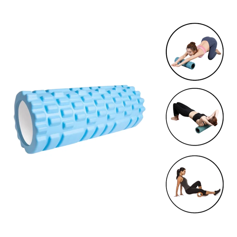 Массажный ролик 1657, голубой, 33 см