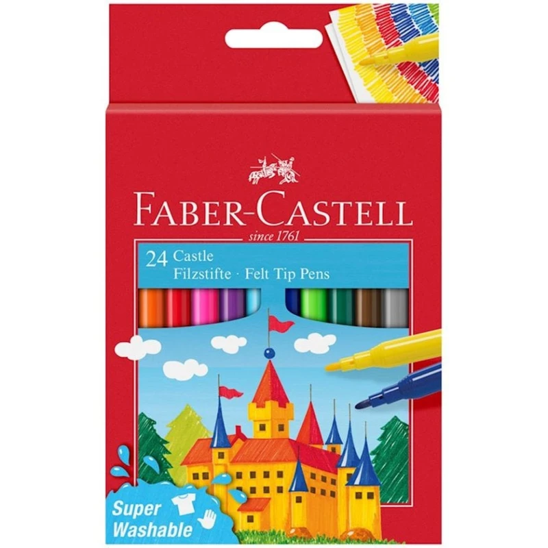 Набор фломастеров Faber-Castell Замок 24 цвета Набор фломастеров Faber-Castell Замок 24 цвета