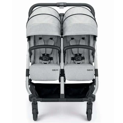 Uşaq arabası, ekizler üçün, boz